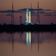 NASA’s Space Launch System rocket on the launchpad at Kennedy Space Center.